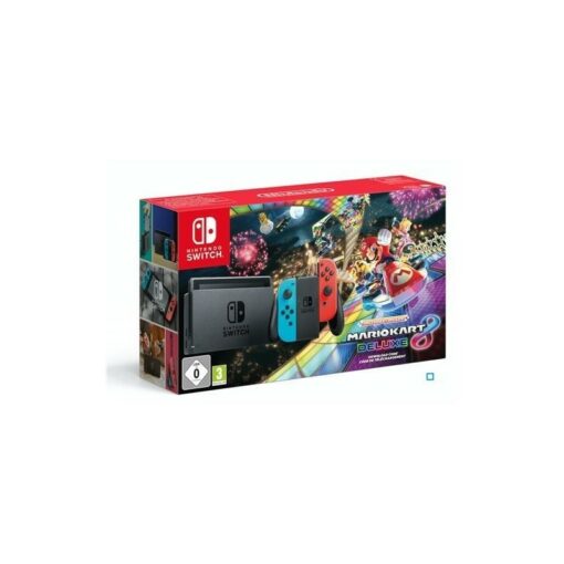 Pack Nintendo Switch Rouge Néon/Bleu Néon 32Go - Mario Kart 8 Deluxe