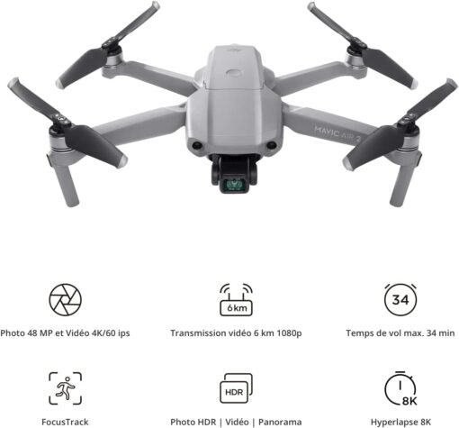 DJI Mavic Air 2 Fly More Combo (EU) + Care Refresh (Auto-activated) - Drone, Caméra 48MP 4K – Image 7