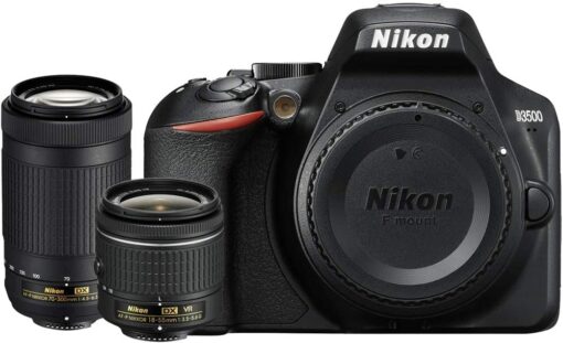 Appareil photo reflex numérique Nikon D3500 24,2 MP avec objectif AF-P 18-55 mm VR et objectif double zoom 70-300 mm