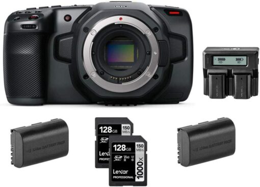 Blackmagic Design Pocket Cinema Camera 6K - Bundle avec carte mémoire Lexar Professional 128 Go 1000x