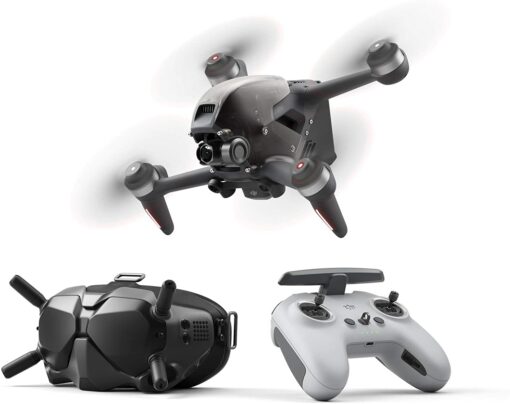 DJI FPV Combo- First-Person View Drone, Quadcopter, 4k Vidéo, FOV 150º, Expérience de Vol FPV Immersive, Transmission Vidéo HD à Faible Latence,