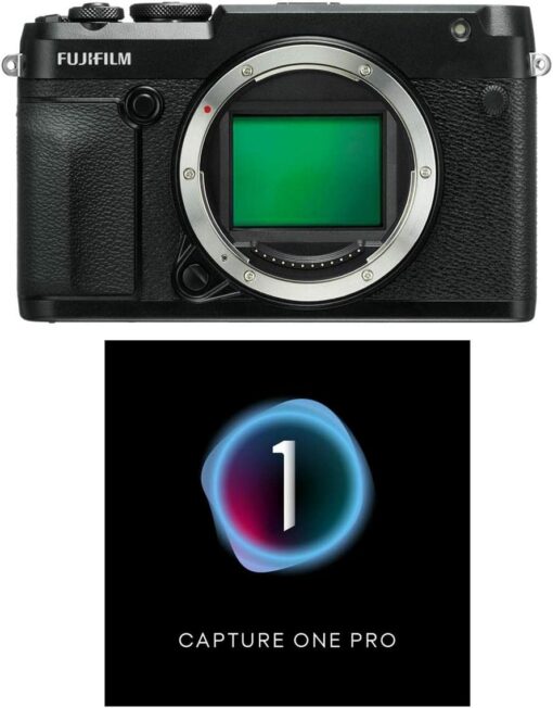 Appareil photo sans miroir moyen format Fujifilm GFX 50R (boîtier uniquement) avec logiciel de retouche photo Capture One Pro