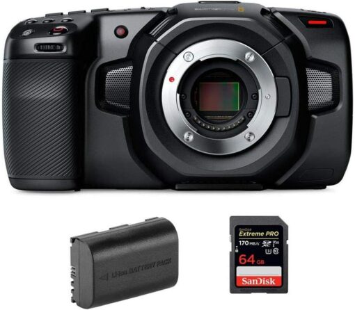 Blackmagic Design Pocket Cinema Camera 4K - Bundle avec carte mémoire SDXC 64 Go