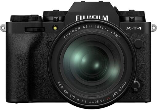 Appareil photo numérique sans miroir Fujifilm X-T4 avec objectif XF 16-80 mm f/4 R OIS WR (noir), comprend : carte mémoire SanDisk 64 Go Extreme PRO SDXC, batterie de rechange Fujifilm NP-W235 et plus (7 articles) – Image 8