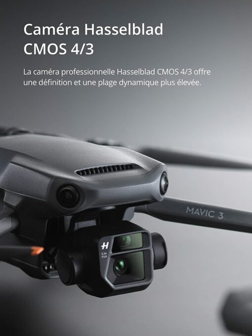 DJI Mavic 3 - Drone avec caméra Hasselblad CMOS 4/3, vidéo 5,1K, détection d'obstacles multi-directions, temps de vol 46 min – Image 3