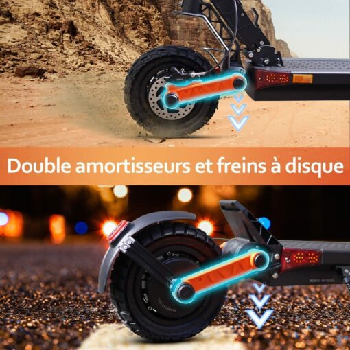 Trotinette Electrique Tout Terrain avec Autonomie 55/90km, 3 Modes de Vitesses, Scooter Electrique pour Adultes – Image 5