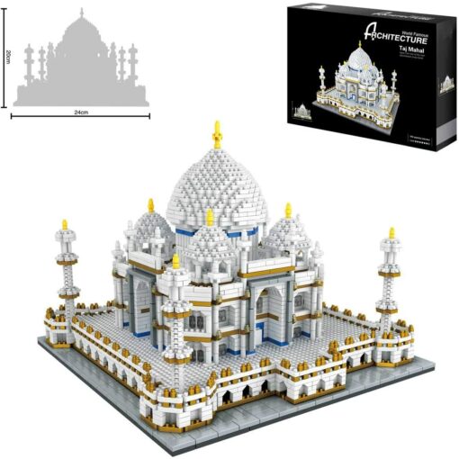 Taj Mahal World Famous Landmark 3900+pcs Nano Mini Blocs de Construction Kits Enfant Construction Bricolage Jouet Éducatif Cadeaux – Image 2