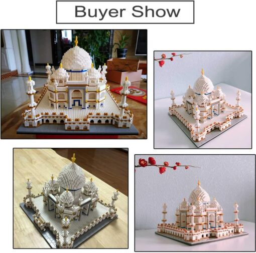 Taj Mahal World Famous Landmark 3900+pcs Nano Mini Blocs de Construction Kits Enfant Construction Bricolage Jouet Éducatif Cadeaux – Image 4