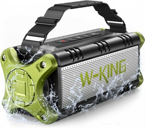 W-KING 50W(70W Peak) Enceinte Bluetooth Portable & Batterie de Recharge 8000 mAh, Autonomie 24 hrs，Haut-Parleur IPX6 Extérieur Étanche Subwoofer avec NFC