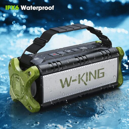 W-KING 50W(70W Peak) Enceinte Bluetooth Portable & Batterie de Recharge 8000 mAh, Autonomie 24 hrs，Haut-Parleur IPX6 Extérieur Étanche Subwoofer avec NFC – Image 5