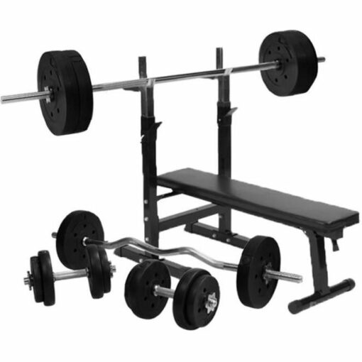 Banc de musculation GS006 + Set d'haltères 97,5 KG