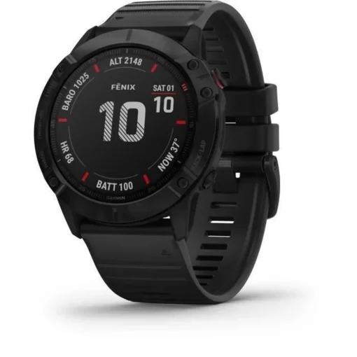 GARMIN Fenix 6X Pro - Montre connectée - Noir - Bracelet noir – Image 4