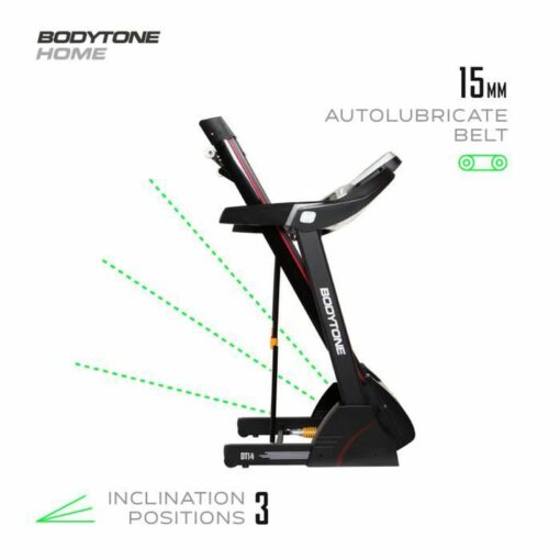 Tapis de course - Pliable - Inclinaison 3 positions - Ecran LED - 12 Programmes - 14 km/h - BODYTONE - DT14 – Image 4