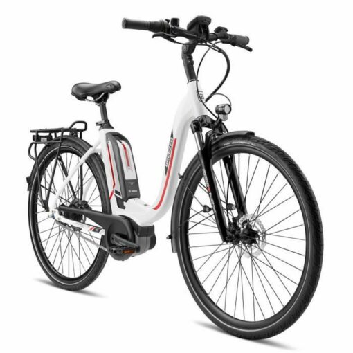 Vélo femme électrique Breezer Powertrip 1.1 IG+ LS 2020 - blanc/rouge – Image 2